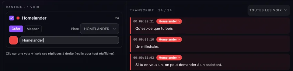 La transcription automatique dans Synchora